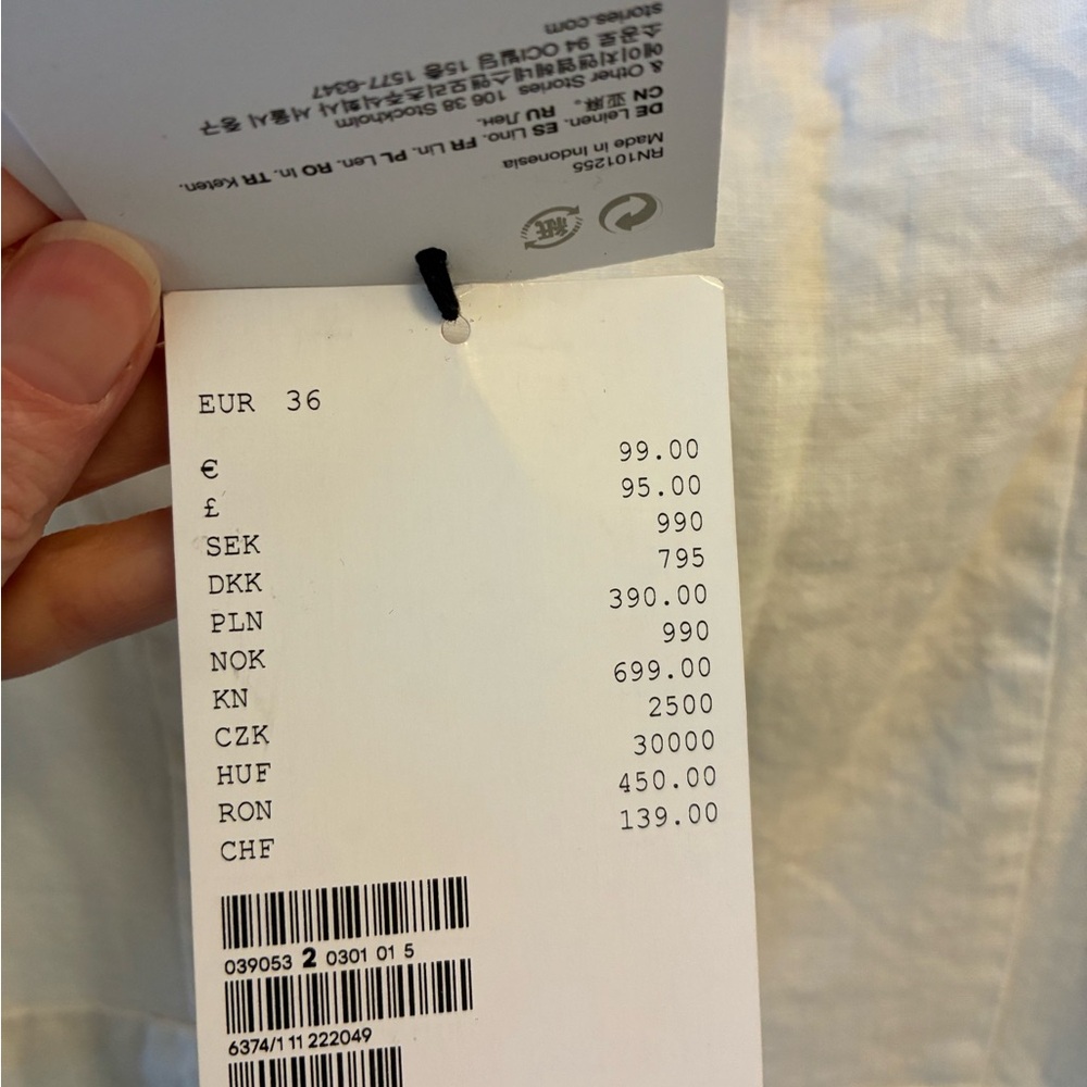& Other Stories Ivory Linen Dress - New - Picture 7 of 8
